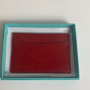 Tiffany & Co. Card Holder Wallet - Red - New